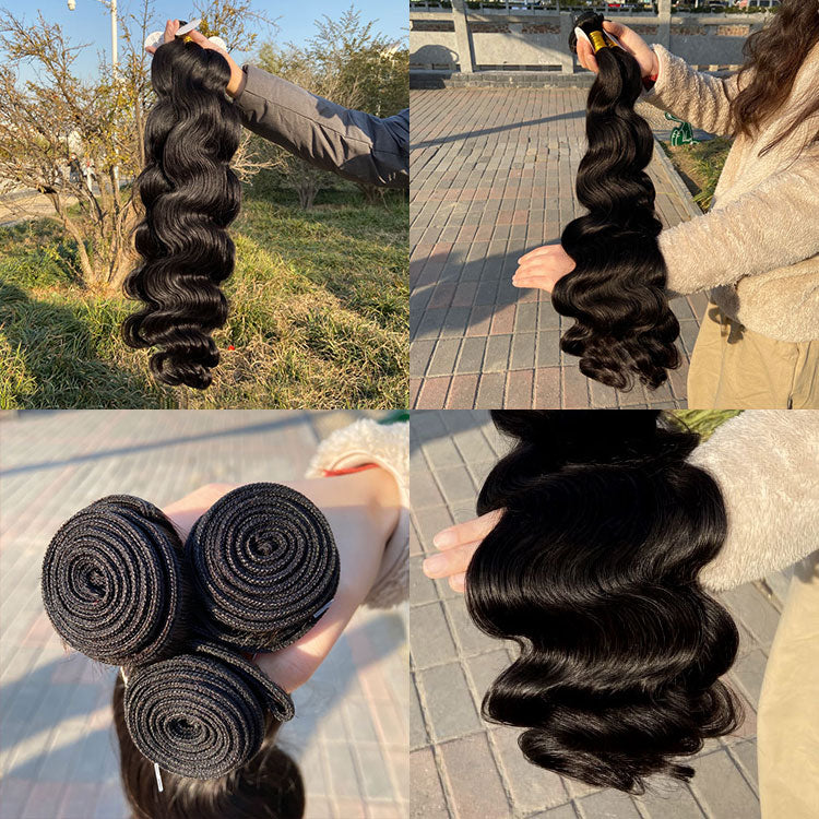 Peruvian Body Wave Bundles 12A Natural Black Virgin Hair