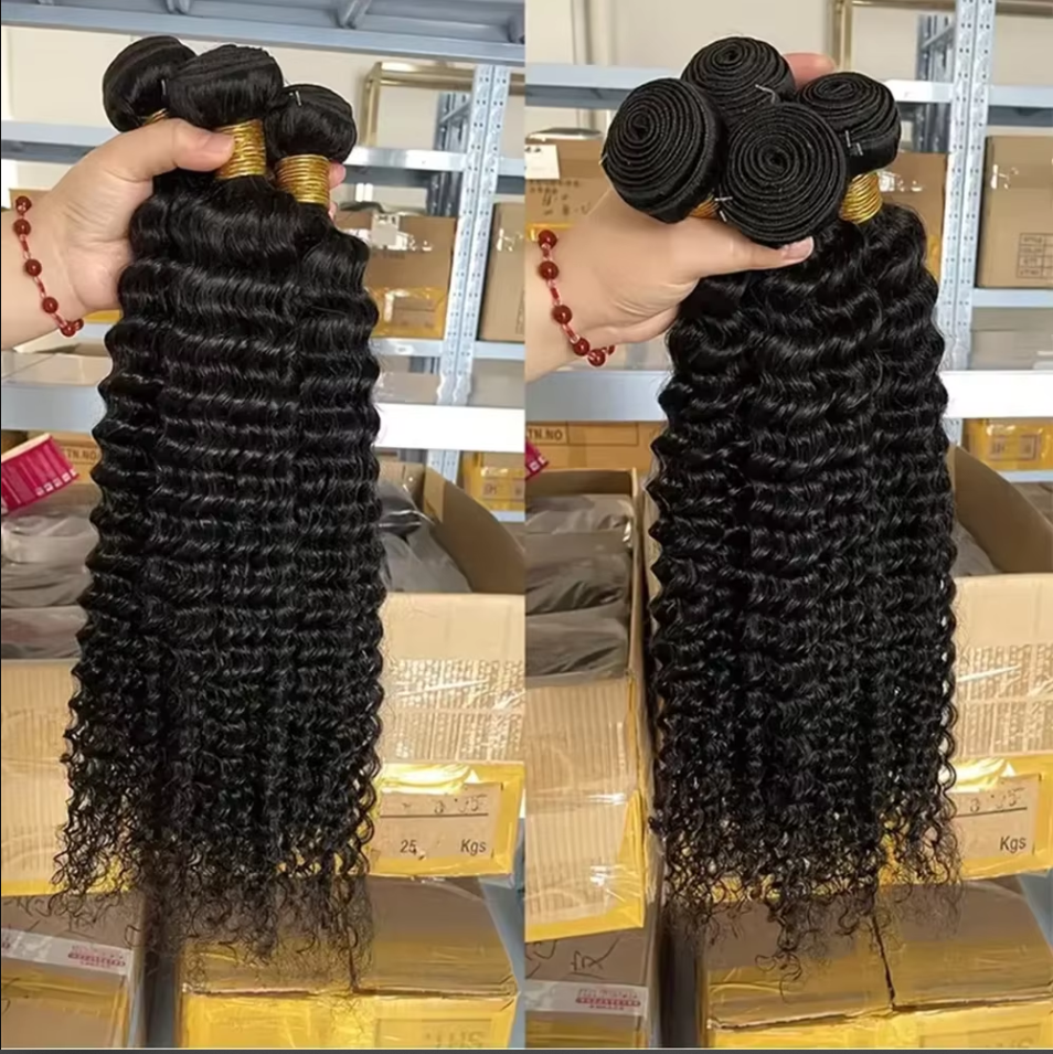 Deep Wave Peruvian Hair 1 Bundle High Quality Peruvian Virgin Hair Deep Curly Remy Human Hair Weave