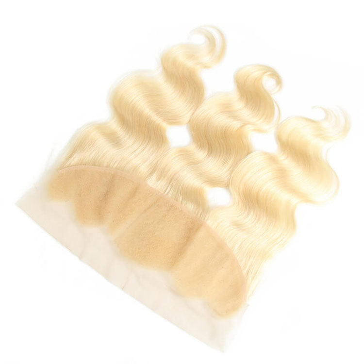 #613 Blonde Straight Virgin Hair with Transparent & HD 13*4 Lace Frontal Closure