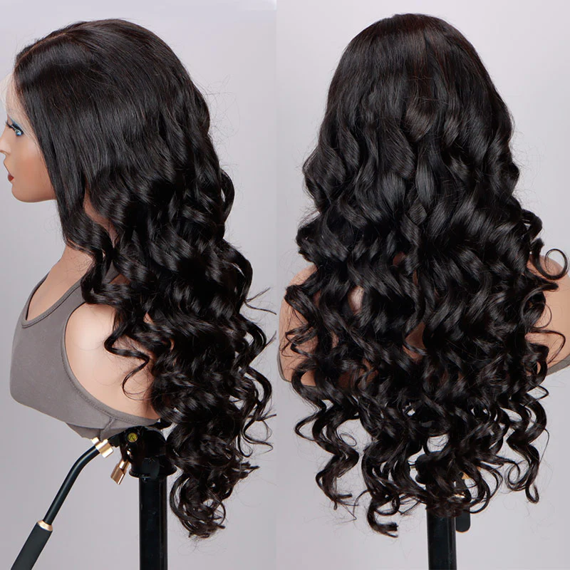 New Loose Wave Wig 13x4 HD Lace Frontal Wig With Pre-Plucked Hairline Transparent Lace Wigs