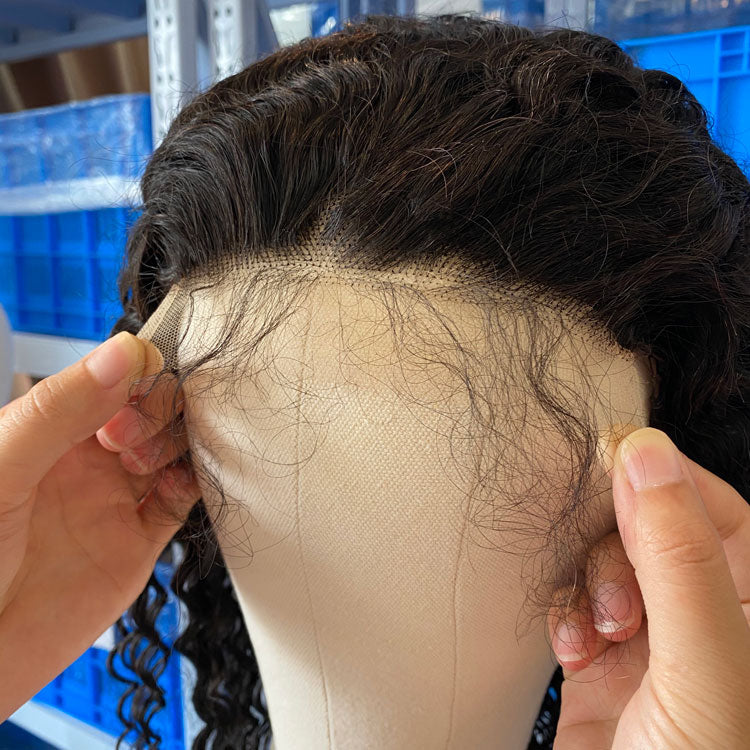 Deep Curly 13x4 HD Invisible Lace Frontal Wig – Wholesale Transparent Lace Human Hair Wig for Women