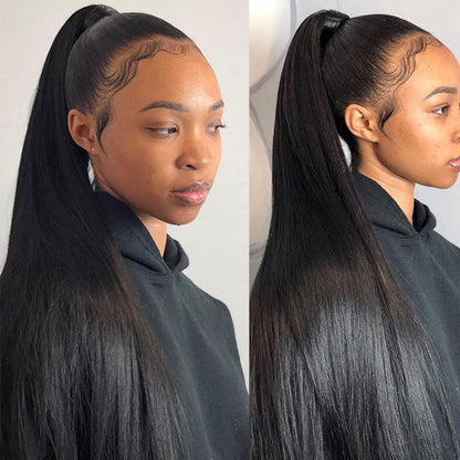 180% Density & 200% Density Straight 13×4 Frontal HD Lace Wig Ready to Go Human Hair Wig