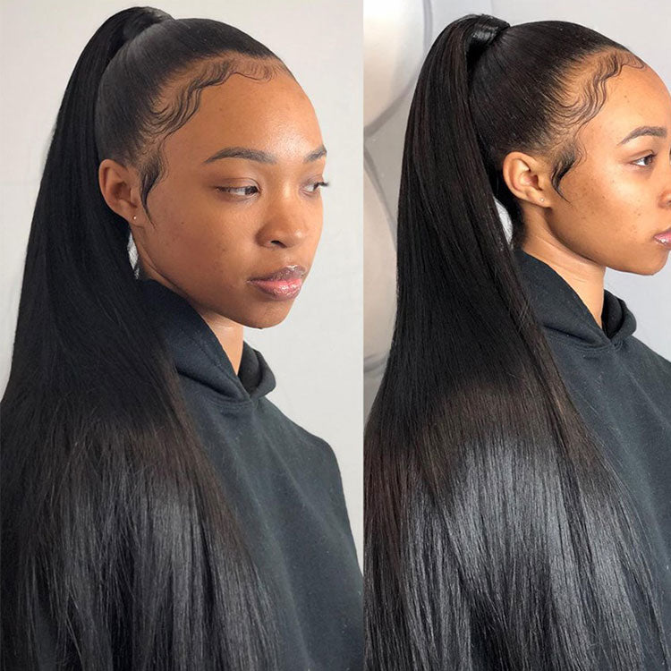 180% Density & 200% Density Straight 13×4 Frontal HD Lace Wig Ready to Go Human Hair Wig