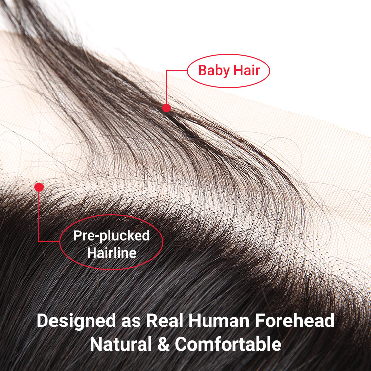 Luma Hair Brazilian Straight Hair Frontal 13x4 Transparent & HD Lace Frontals