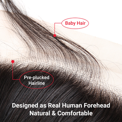 Luma Hair Brazilian Straight Hair Frontal 13x4 Transparent & HD Lace Frontals