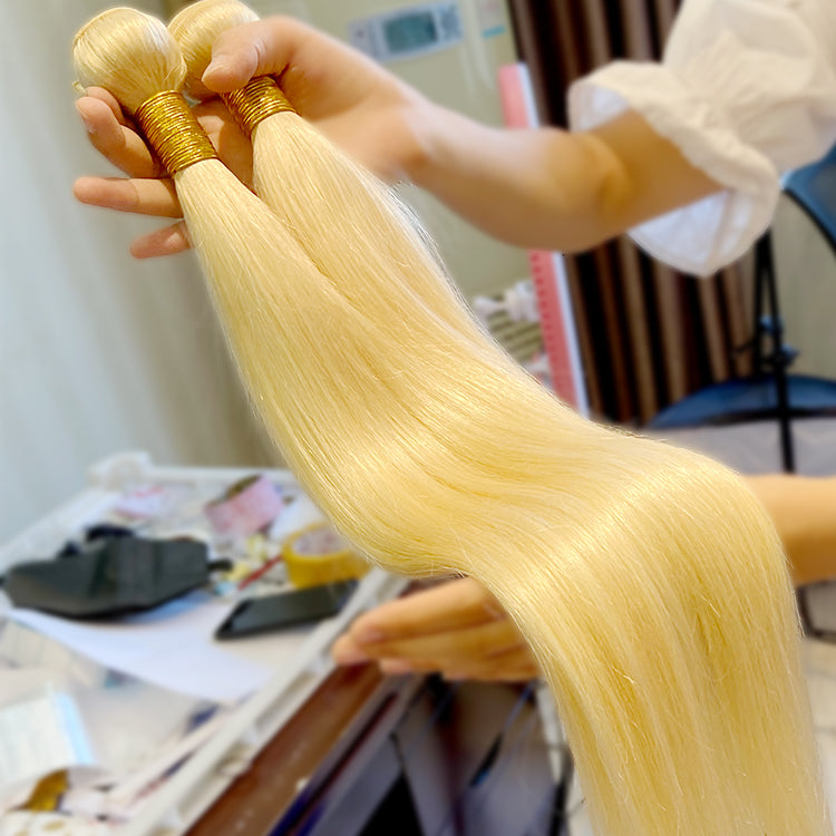 1 Bundle Deal Blonde Straight Hair Bundles 613 Blonde Bundles