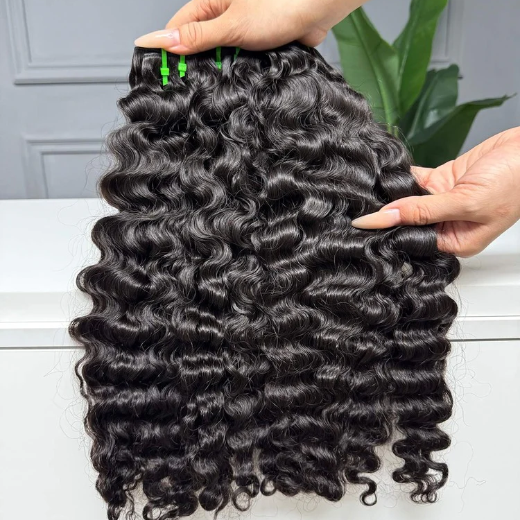 Burmese Curly Human Hair Bundle 18 Inch, 100% Burmese Virgin Human Hair Bundle
