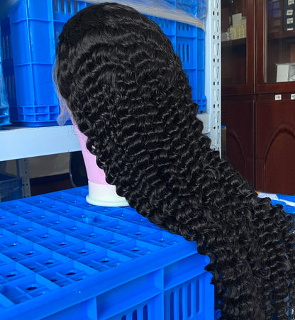 Deep Curly 13x4 HD Invisible Lace Frontal Wig – Wholesale Transparent Lace Human Hair Wig for Women