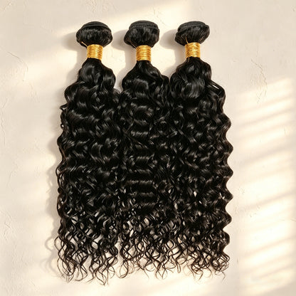 Wet And Wavy Human Hair Weave Bundles Luma Hair Malaysian Virgin Hair Water Wave Natural Hair