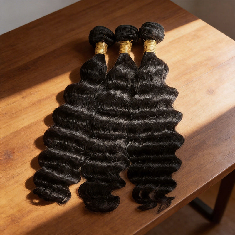 Loose Deep Curly Hair Indian Hair Weave Bundles Wavy Hair Virgin Human Hair Extension