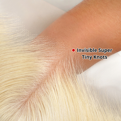 #613 Blonde Straight Virgin Hair with Transparent & HD 13*4 Lace Frontal Closure