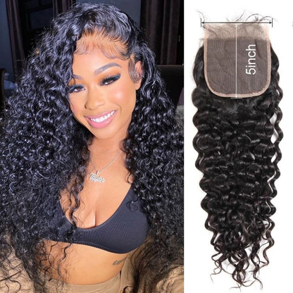 Body Wave Hair 5x5 Inch HD Lace Closure Brazilian Curly Closure With Baby Hair Transparent Lace Closure