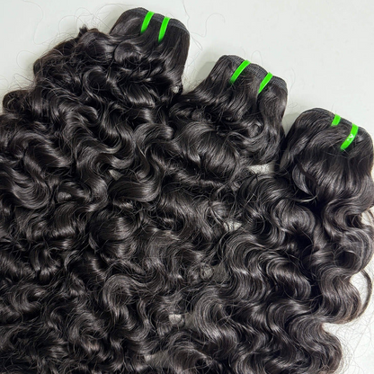 Burmese Curly Human Hair Bundle 18 Inch, 100% Burmese Virgin Human Hair Bundle