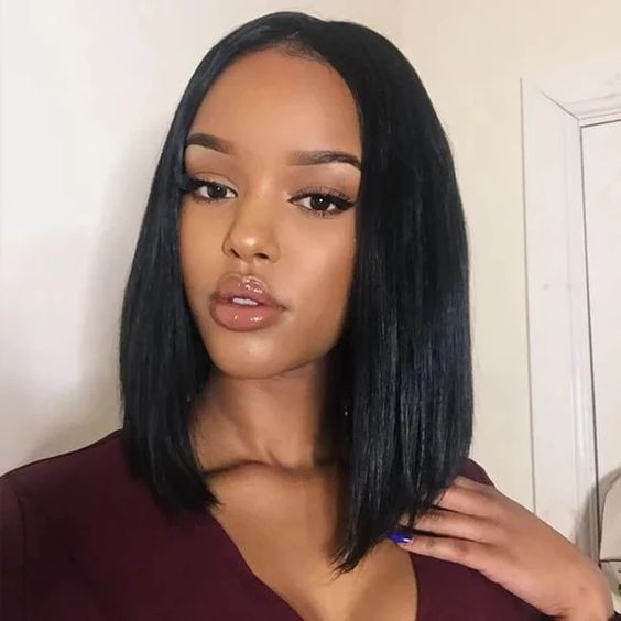 HD Lace Closure 12 Inch Bob Wig Straight 13*4 Transparent Lace Bob Wigs
