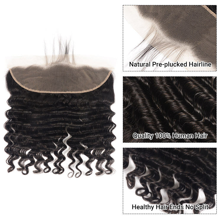 Loose Deep Wave 13x4 Transparent & HD Lace Frontal Virgin Hair Malaysian Curly Hair 13×4 HD Full Lace Frontal Closures Curly Weave Hairstyles
