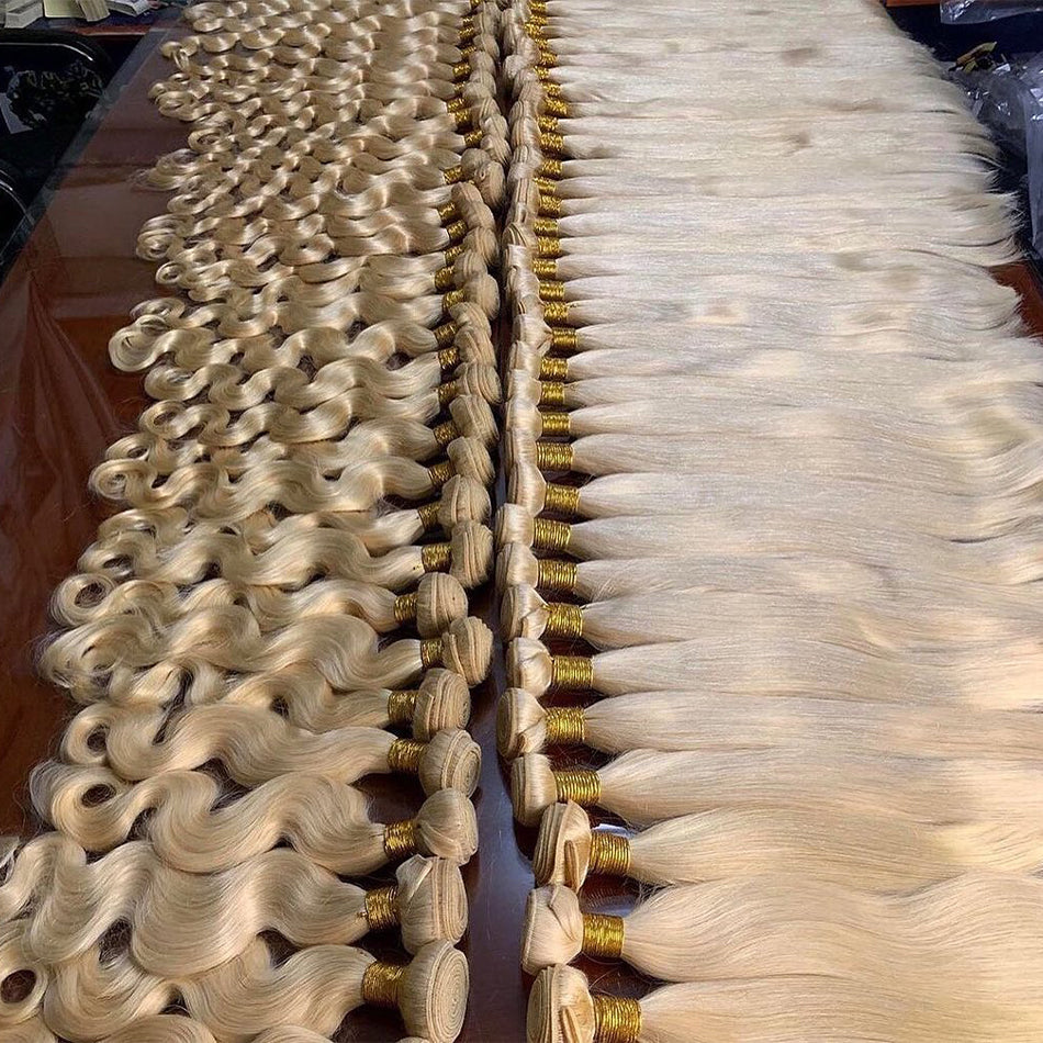 1 Bundle Deal Blonde Straight Hair Bundles 613 Blonde Bundles