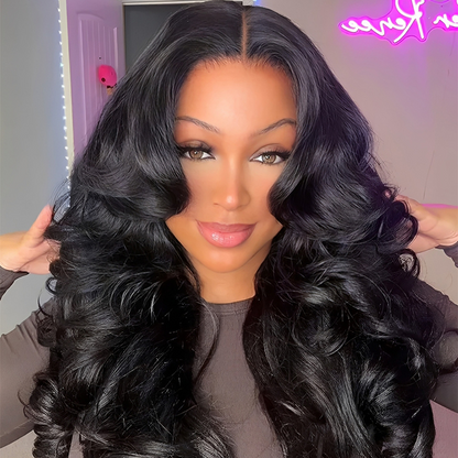 New Loose Wave Wig 13x4 HD Lace Frontal Wig With Pre-Plucked Hairline Transparent Lace Wigs