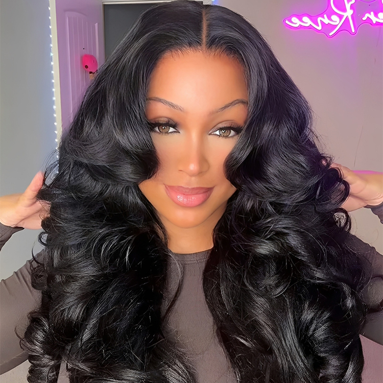 New Loose Wave Wig 13x4 HD Lace Frontal Wig With Pre-Plucked Hairline Transparent Lace Wigs