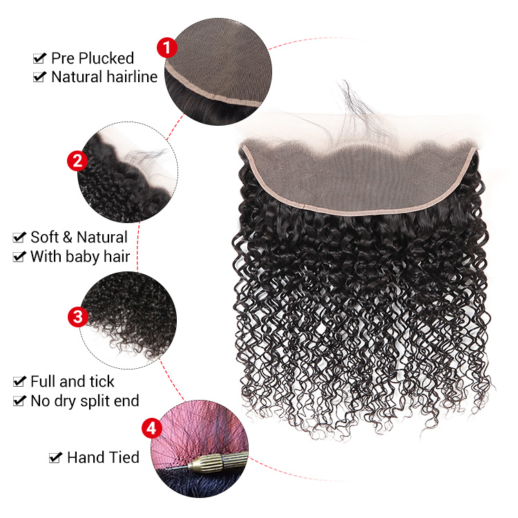 Loose Deep Wave 13x4 Transparent & HD Lace Frontal Virgin Hair Malaysian Curly Hair 13×4 HD Full Lace Frontal Closures Curly Weave Hairstyles
