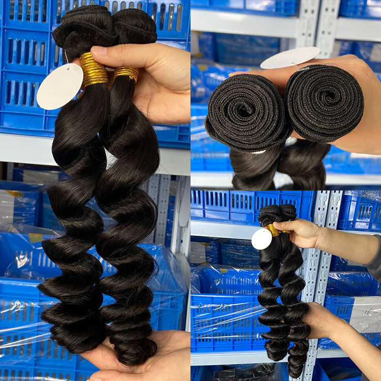 Luma Hair Brazilian Loose Wave Human Hair 1 Bundle Remy Natural Loose Waves Hair Extensions