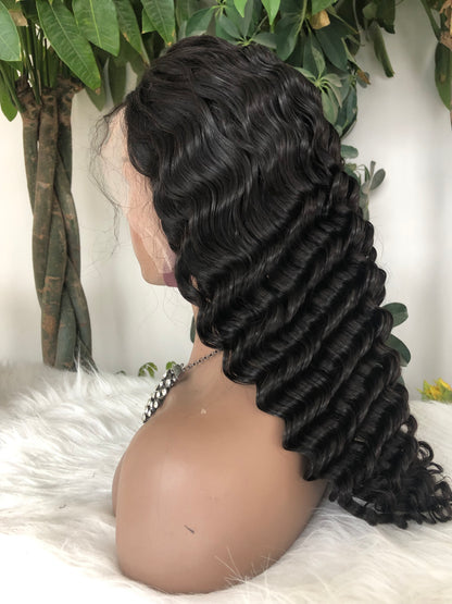 Transparent Wigs Brazilian Lace Front Wigs Deep Wave Human Hair 13x4 HD Lace Wigs
