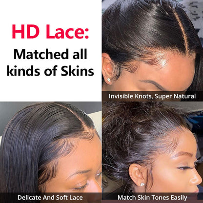 Luma Hair Brazilian Straight Hair Frontal 13x4 Transparent & HD Lace Frontals