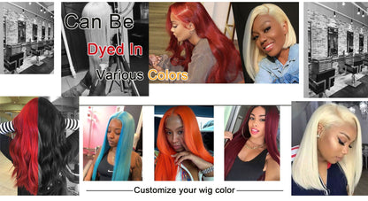 200% Density Best Colorful Glueless Wigs Customized Color Lace Wigs Hair 180% Density