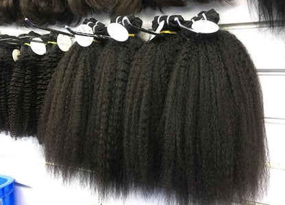 Kinky Straight Hair Indian Virgin Hair 3 Bundles High Quality Virgin Human Hair Yaki Straight Hair