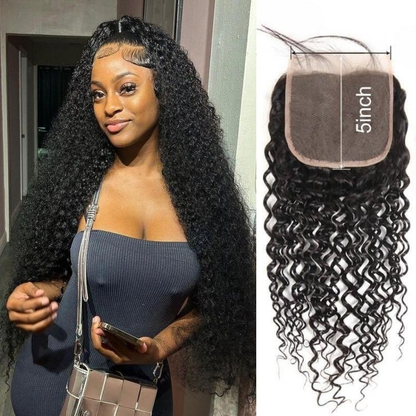 Body Wave Hair 5x5 Inch HD Lace Closure Brazilian Curly Closure With Baby Hair Transparent Lace Closure