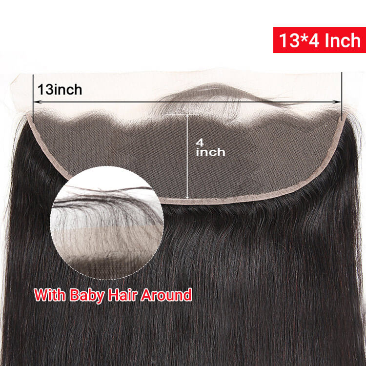 Luma Hair Brazilian Straight Hair Frontal 13x4 Transparent & HD Lace Frontals