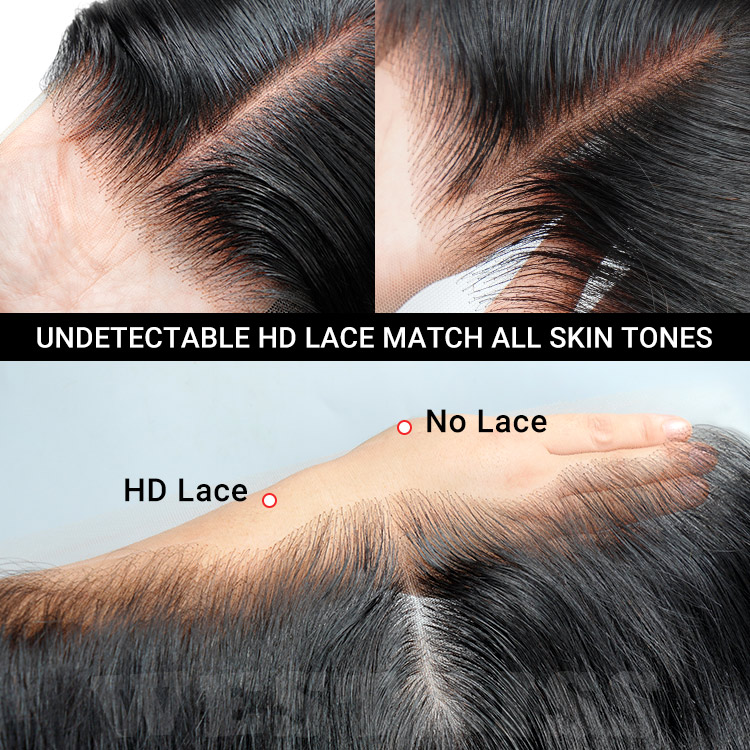 Straight 4*4 Transparent Lace Closure Natural Black Human Hair Real HD Lace Hair Closure