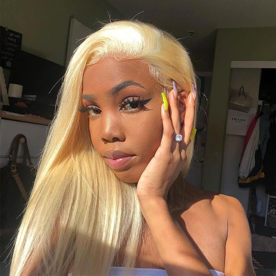 613 Blonde Long Straight and Body Wave Human Hair Super Invisible Lace Front Wigs
