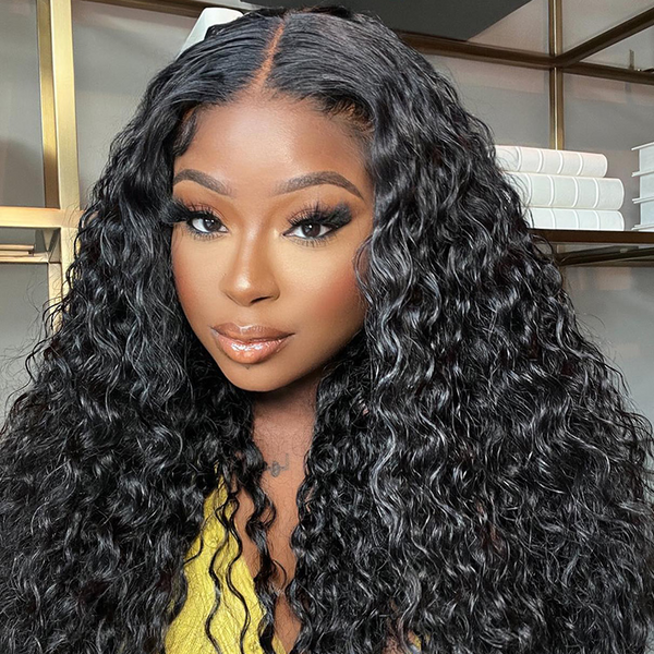 HD Wigs Lace Closure Wigs Transparent Water Wave 13*4 Invisible Wigs