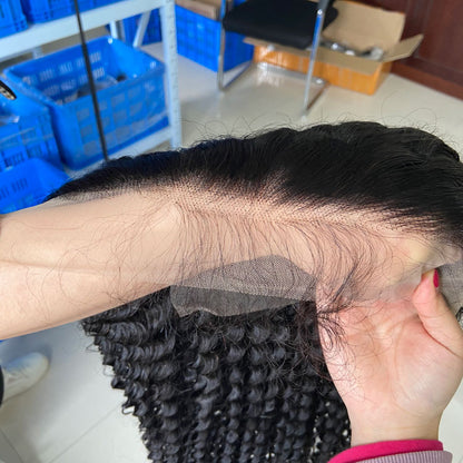 Deep Curly 13x4 HD Invisible Lace Frontal Wig – Wholesale Transparent Lace Human Hair Wig for Women