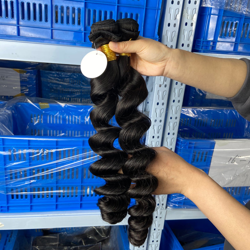 Luma Hair Brazilian Loose Wave Human Hair 1 Bundle Remy Natural Loose Waves Hair Extensions