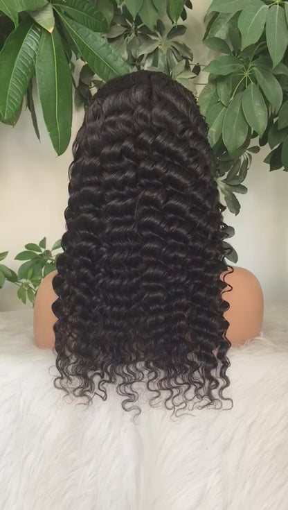 Transparent Wigs Brazilian Lace Front Wigs Deep Wave Human Hair 13x4 HD Lace Wigs