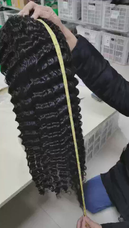Transparent Wigs Brazilian Lace Front Wigs Deep Wave Human Hair 13x4 HD Lace Wigs